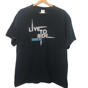 Transworld Snowboarding Magazine Mens Large T Shirt Live to Ride Black Cotton